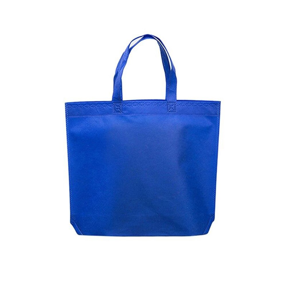 Shopping Bag 32*38/36*45Cm Reusable Shopping Bag Women Shoulder No Zipper Rose Coffee Tote Non-Woven Environmental: Blue / L