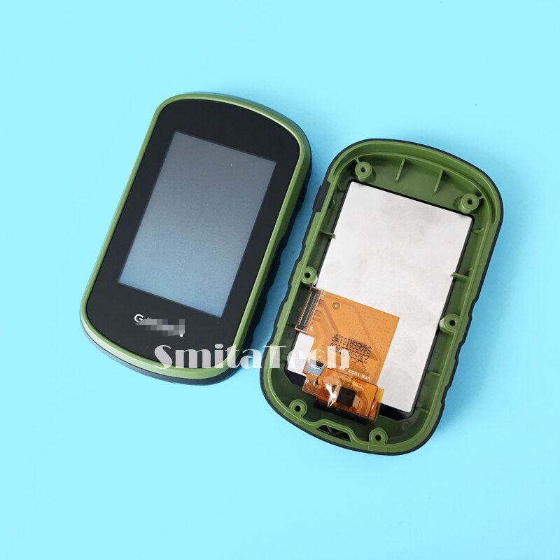 2.6 inch front cover with button for GARMIN etrex touch 35 Handheld GPS LCD Screen display with Touch screen digitizer panel: green