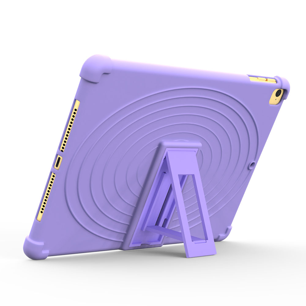 Funda de silicona suave para tableta de 9,7 pulgadas, protector de cuerpo completo de para funda de ipad air, para niños, ipad 5/6ª generación, ipad air 2 pro: Morado