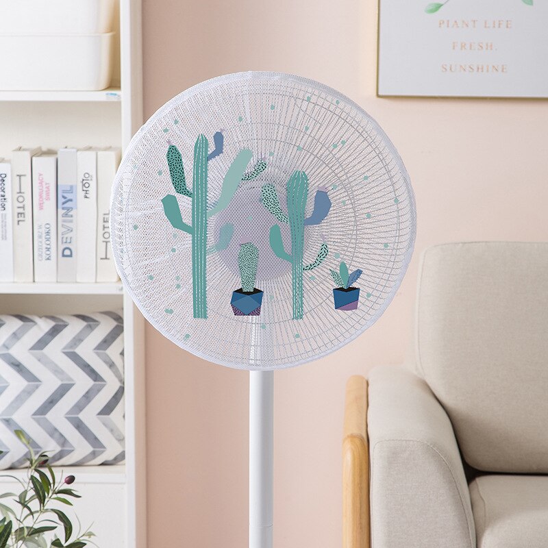 Electric Fan Safety Mesh Cover To Protect Baby Finger Anti-Chuck Fan Safety Cover Protection Net Guards Safety Mesh Fan Net: Cactus