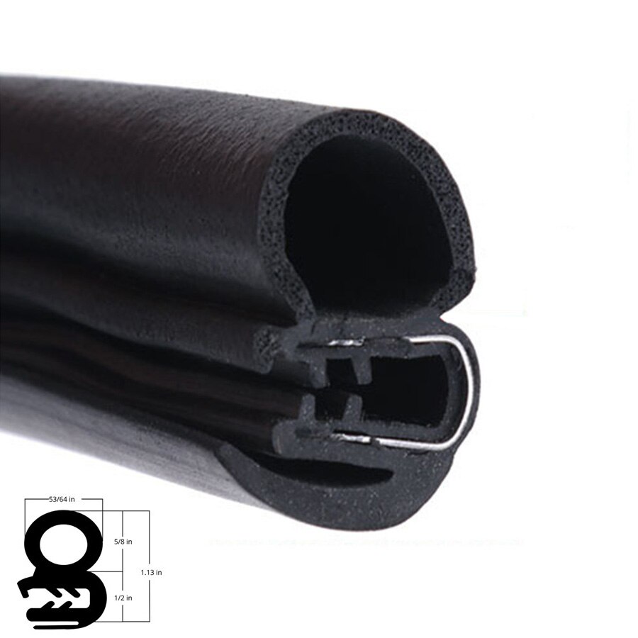 Sello de goma para puerta de coche, insonorizado burlete, impermeable, PDM, correa de acero, 4 M