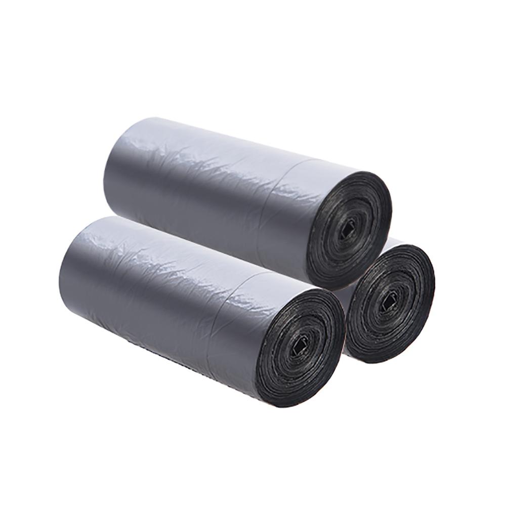 100/60PCS Disposable Garbage Bags Drawstring Kitchen Trash Bag Portable Disposable Household Plastic Bag: black 3 roll 60pcs