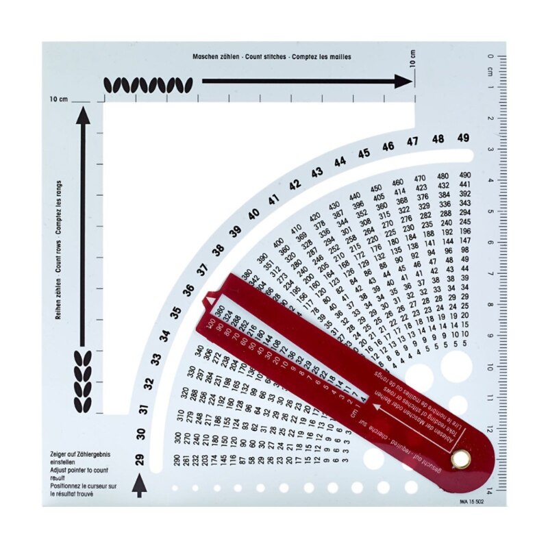 Convertisseur de jauge à tricoter-calculatrice de point de tricot et règle de cadre de comptage, outils de tricot pour le tricotage de chandail-Kn