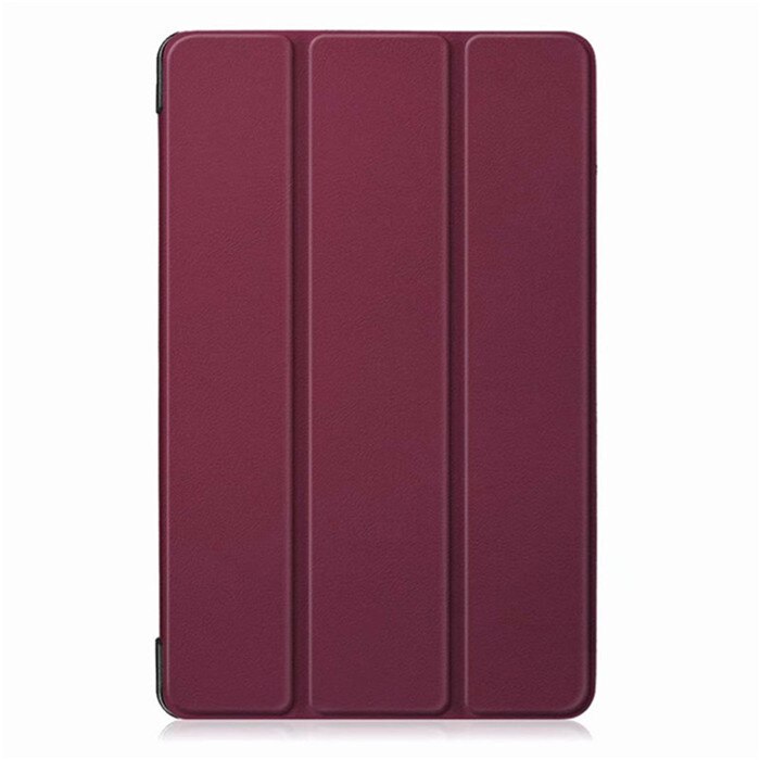 Light weight Ultra Slim 3-Folding Smart Magnetic Case For Samsung Galaxy Tab A 10.1 SM-T510 SM-T515 10.1 inch Tablet Cover: wine red-ka si te