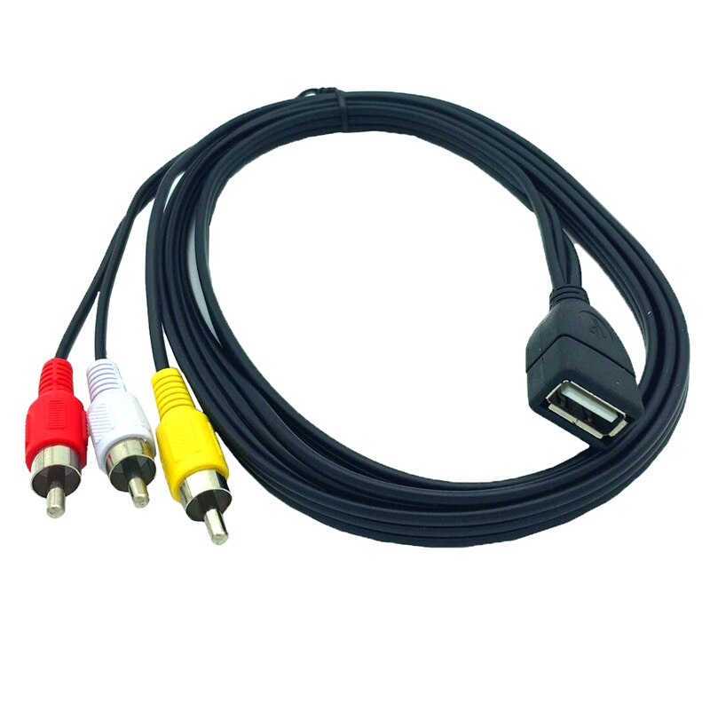 5 feet/1.5m USB 2.0 Female to 3 RCA Male Video A/V Practical for Camcorder Adapter Great for AV equipment: Default Title