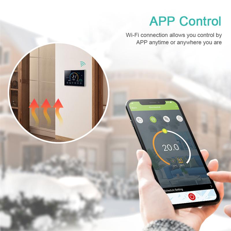 1 Set Wi-Fi Thermostat Indoor Smart Temperature Controller Home Appliances