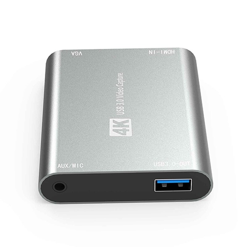 AU42 -4K Hdmi Recording Box Usb3.0 Hd Video CaptUre Card SUpports Hdmi Loop OUtpUt, the MaximUm ResolUtion Is 4K @ 60Hz