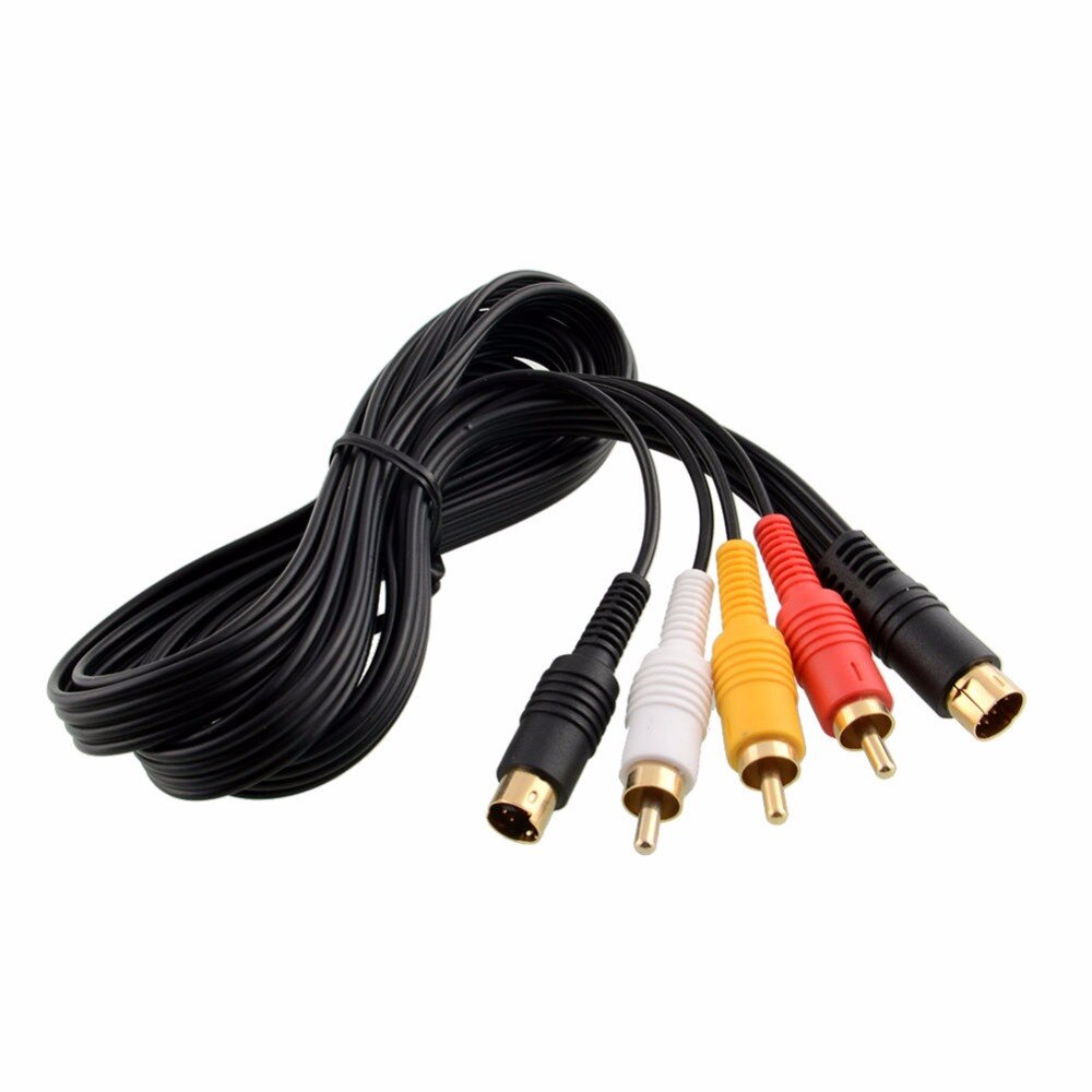 Video AV TV S-Video Display Composite Cable Cord Wire For SEGA Saturn