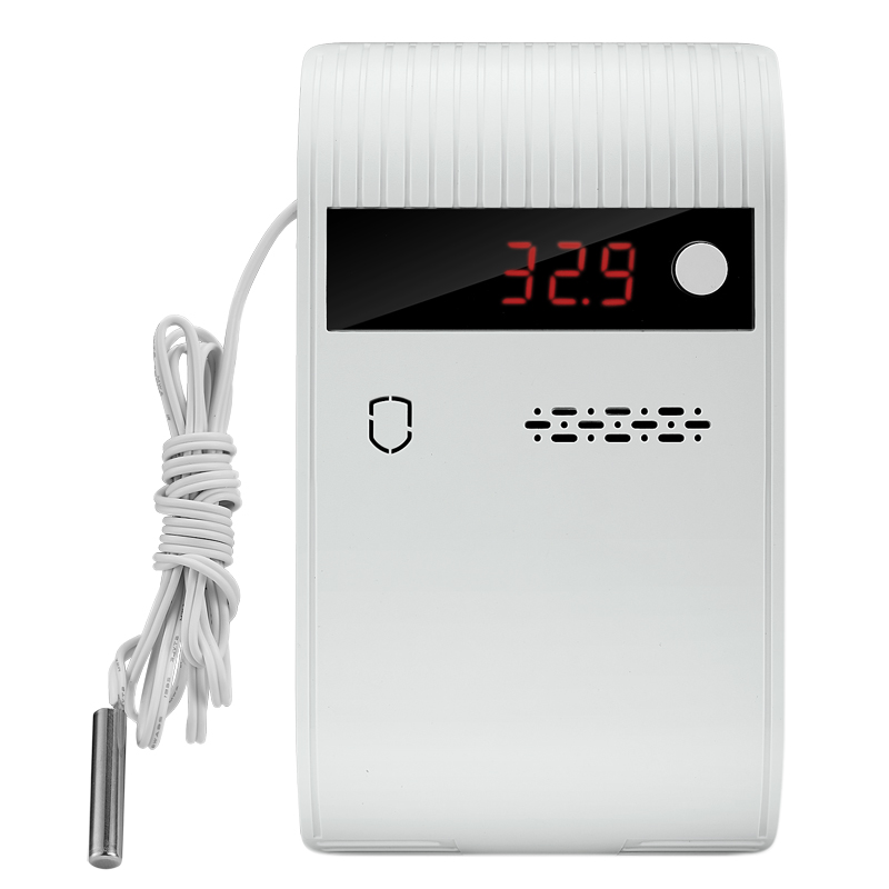 Trådløs 433 mhz sensor temperaturdetektor led display til  g2b o2b w2b g5a hjemme pstn gsm alarmsystem 433 mhz