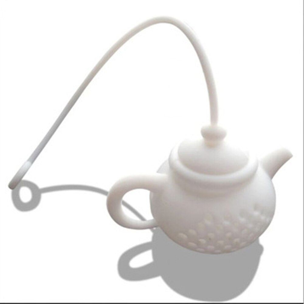 1Pcs Teapot-Shape Tea Infuser Strainer Silicone Tea Bag Leaf Filter Diffuser Teaware Teapot Accessory Kitchen Gadget: D
