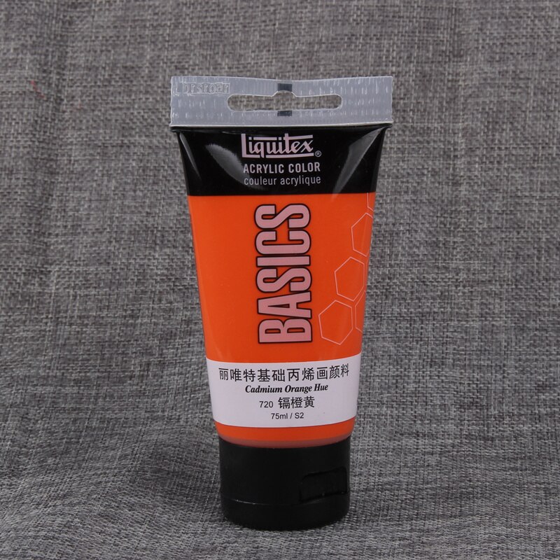 1 tube akrylmaling pigment negle væg maling kunst hånd 75ml 3d effekt maling pigment: Orange