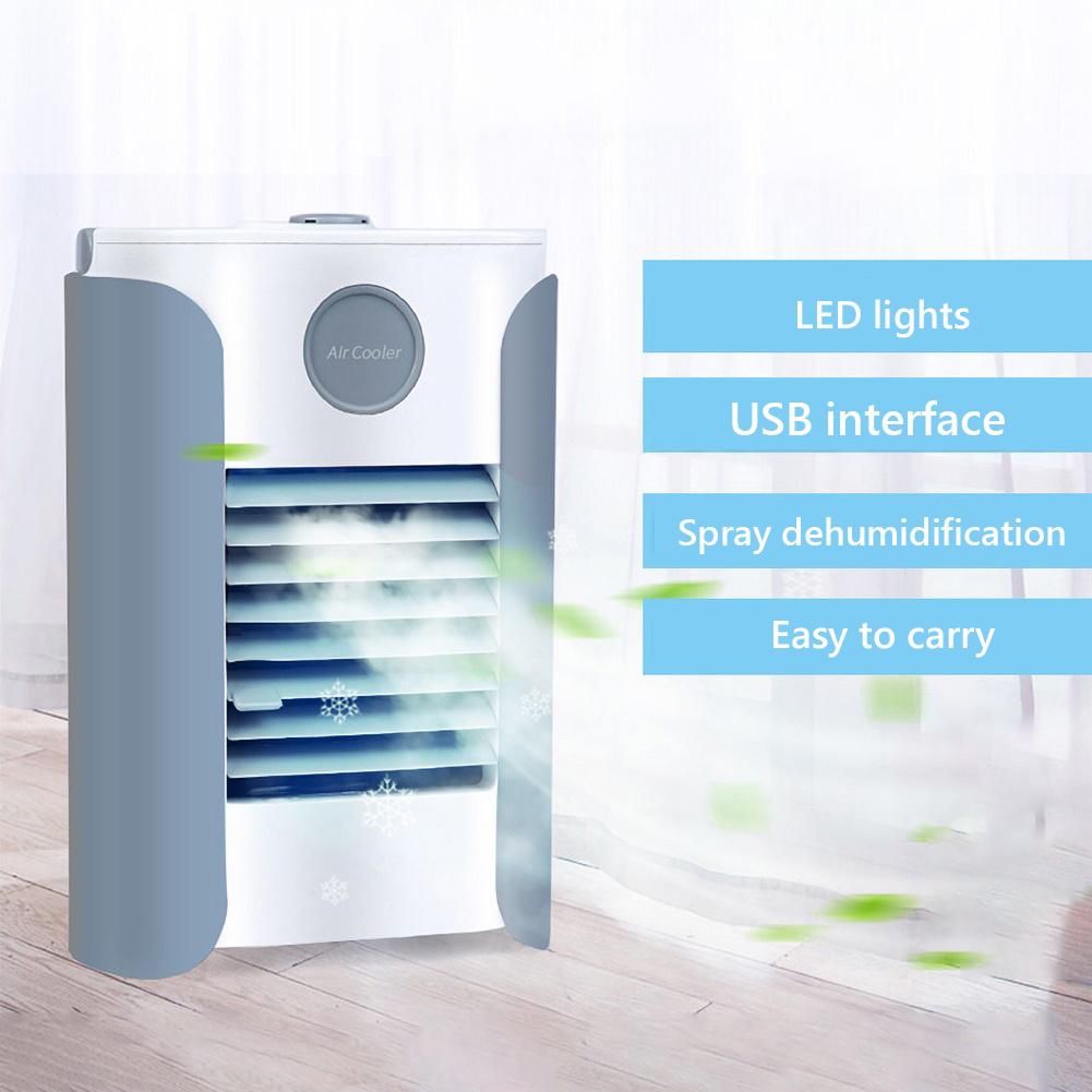 Bærbar usb 3- trinns klimaanlegg luftfukter kjølevifte for hjemmekontor oppladbar bærbar håndholdt balsam for hjemmet