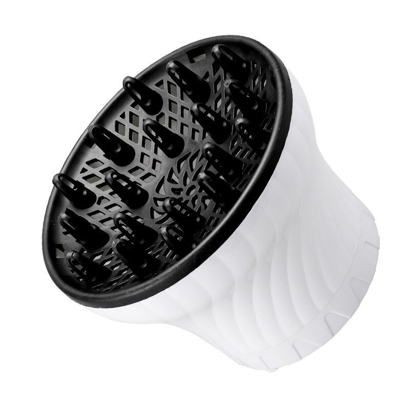 Universal Hair Diffuser Adaptable for Blow Dryers with Rotatable Curly Hair Large Wind Hood Fixed Shape Dispersing Wind: White