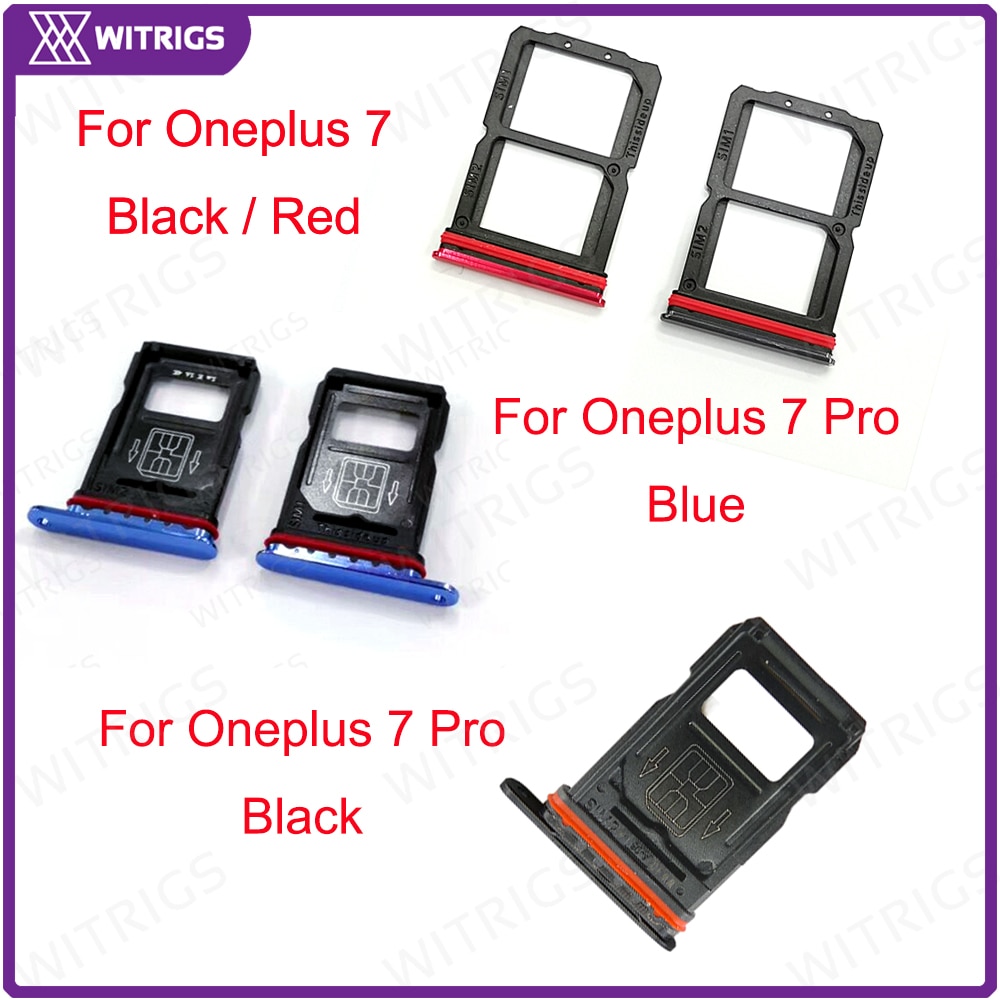 Witrigs For OnePlus 7 Pro SIM Card Tray Holder Slot Socket For One Plus 7 7Pro Replacement