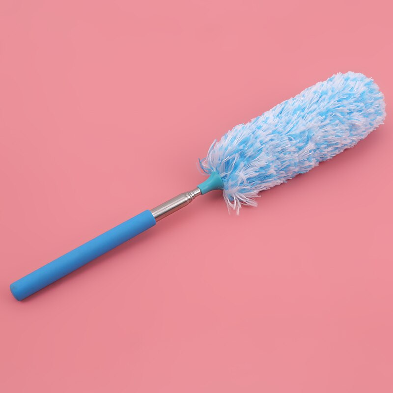 Soft Microfiber Telescopic Duster Brush Static Anti Dusting Brush Home Air-condition Car Furniture Cleaning Tools: blue