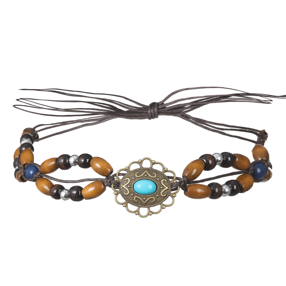 Diadema turquesa Retro, diademas ajustables de estilo étnico para mujer, accesorios para el cabello, diademas: Lavanda