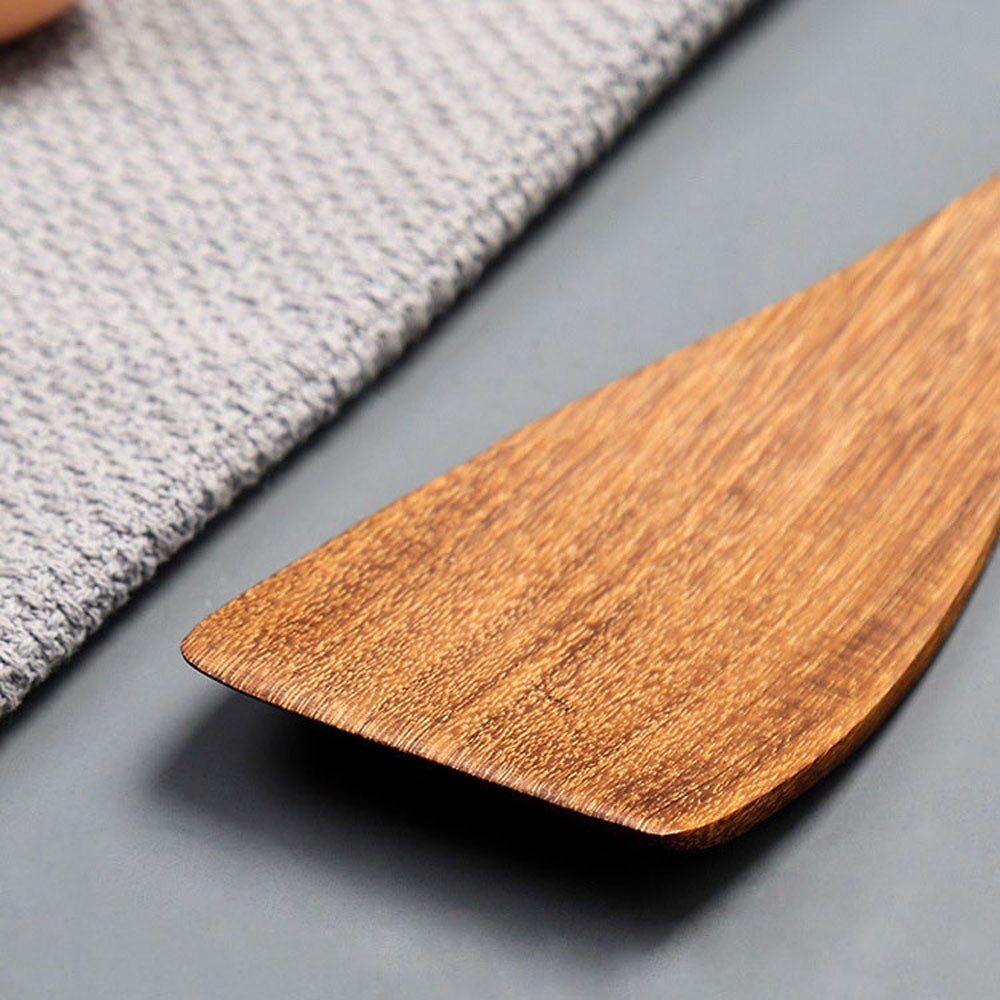 Wooden Kitchenware set Long handle Spatula Rice Scoop Vegetable meat cooking shovel Mixing Spoons for Nonstick pan kitchen tools