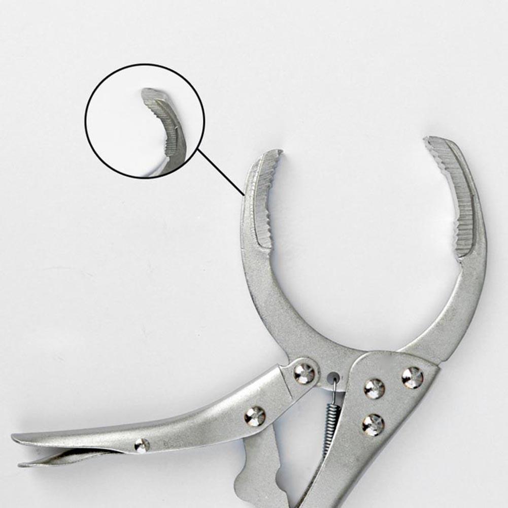 1Pc Legering Staal Oliefilter Tangen Remover Wrench Tool Vice Locking Grip Vise Grote Nikkel Plating Auto Onderhoud Moersleutel