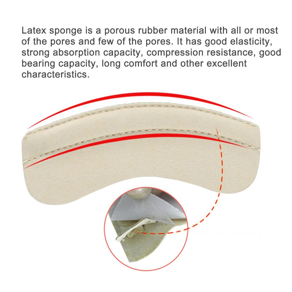 2Pair BYEPAIN Foot Care Heel Grips Liner Microfiber Leather Cushions Inserts for Loose Shoes, Shoe Pads for Shoes too Big