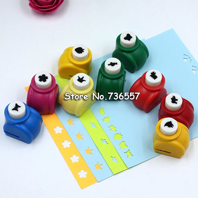 10 pcs/lot Random Mini DIY hole punch Craft Scrapbooking Handmade Cut Card For DIY Card Paper Puncher