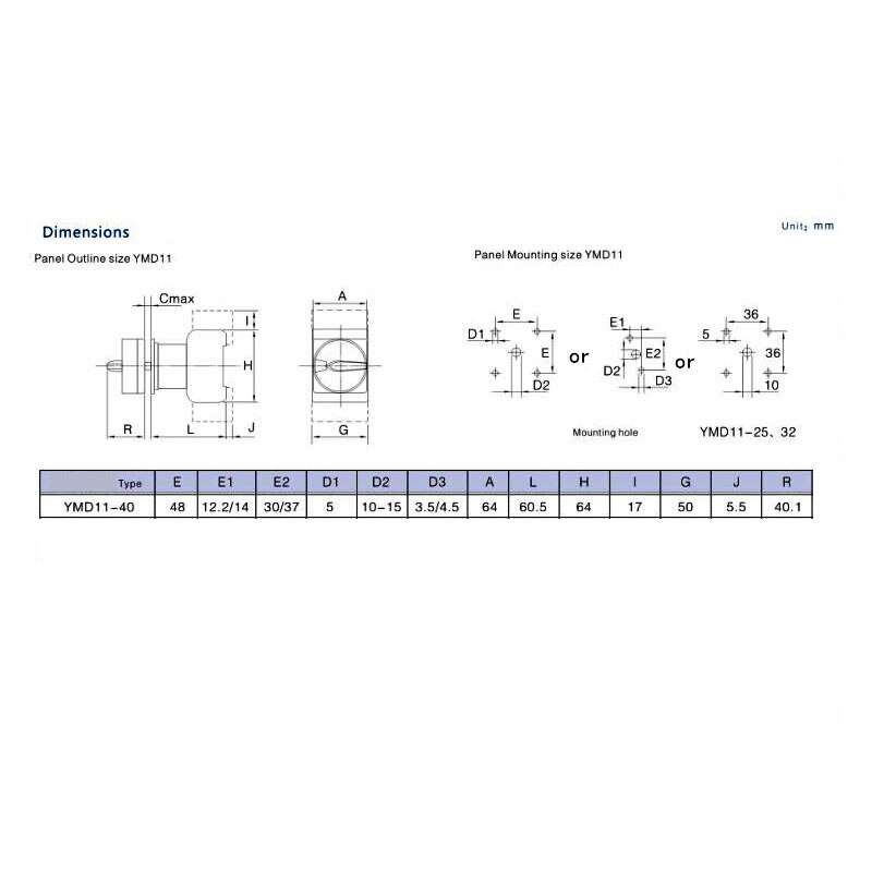 Load break switch disconnect switch on-off padlock switch manual isolator 380v 40A