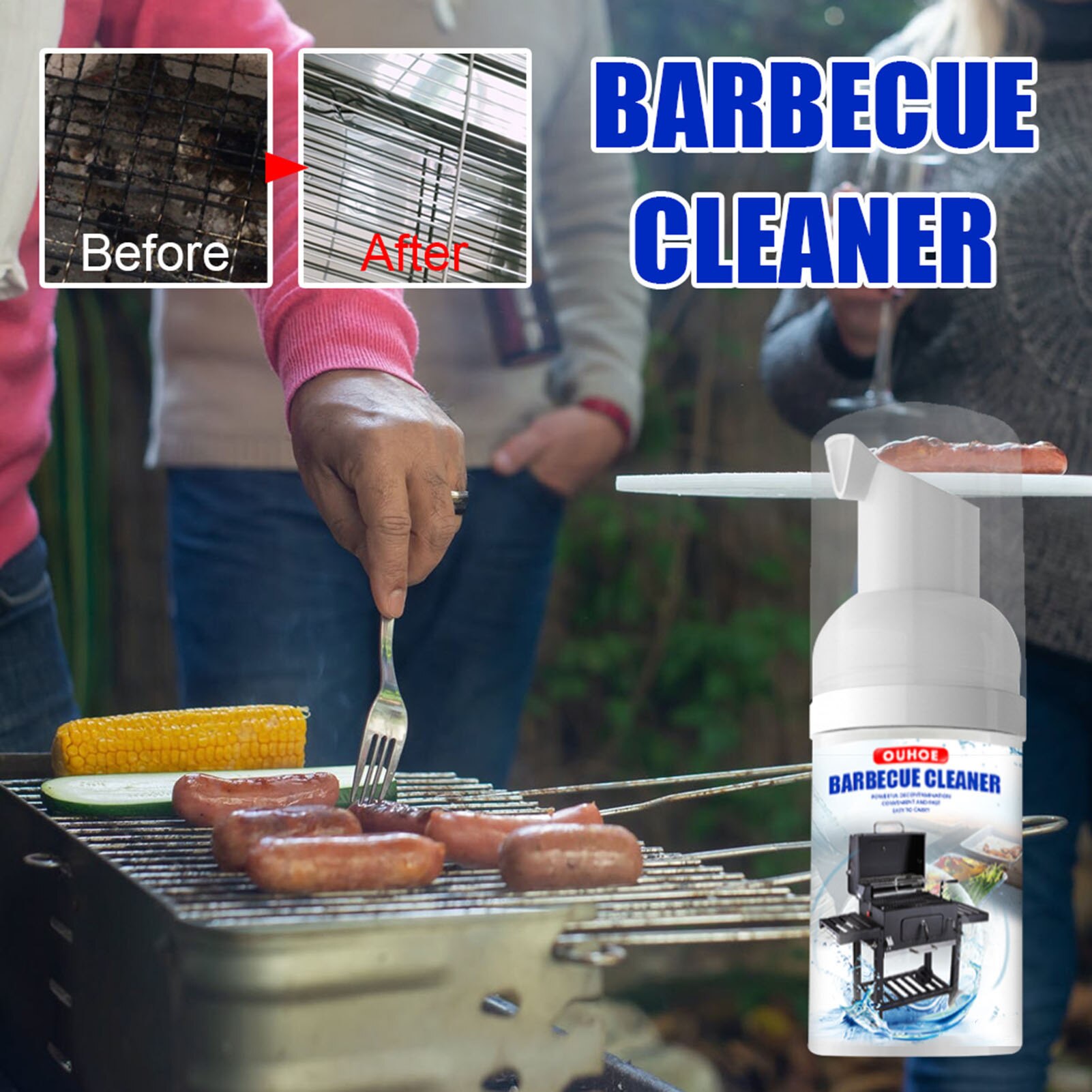 30/100ml Degreaser Cleaner Cooker Hood Oven Ventilator Removes Stubborn Grease Grime BBQ Barbecue Cleaner Kitchen Cleaning Tools