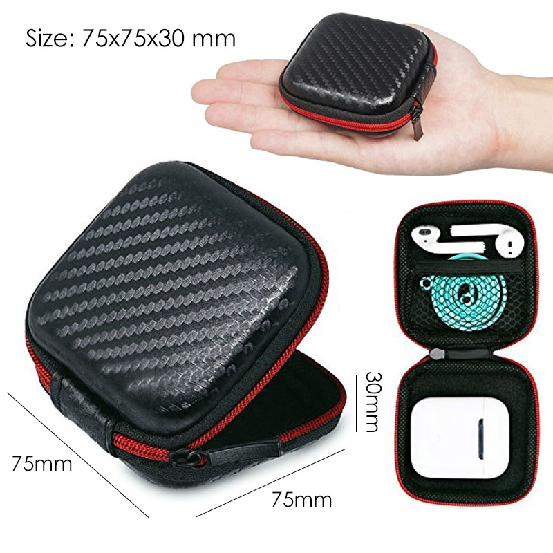 Mini Rits Digitale Opbergtas Waterdichte Reizen Eva Case Voor Oortelefoon, Datakabel, Lader, draagbare Gadget Pocket Pouch: 7