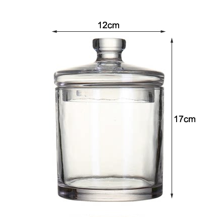 Storage Tank Decoration Transparent Glass Jar Kitchen and Bathroom Storage Tank Model Room Home storage Container: B 700ml
