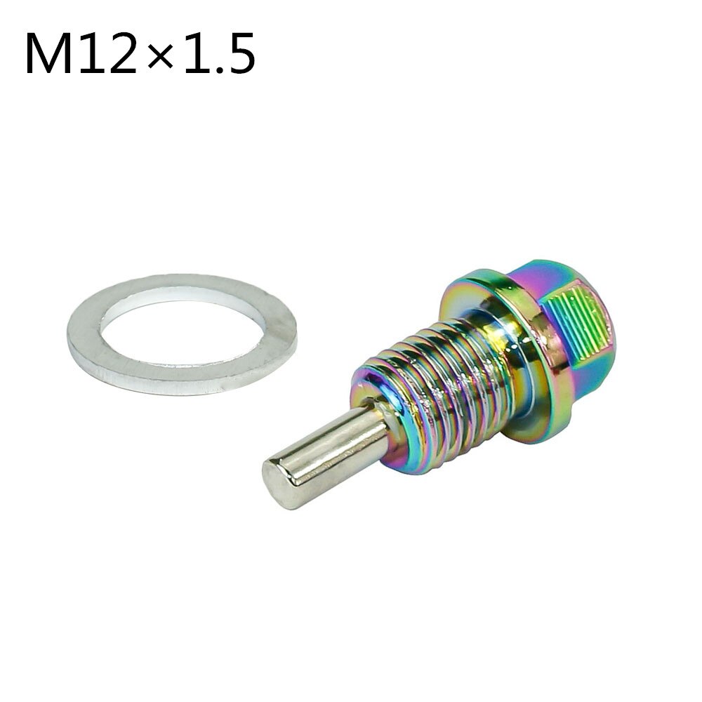 M12 M14 M16 M20*1.5 / 1.25 Neo Chrome Aluminum Magnetic Oil Drain Bolt Oil Sump drain plug nut Oil Drain Plug Magnetic: M12 and 1 point 5