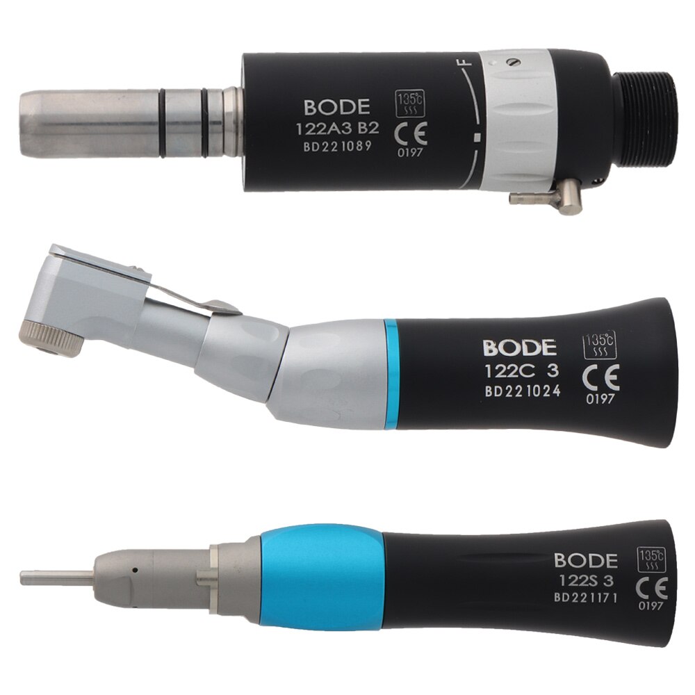 Pièce à main dentaire à basse vitesse couleur nez droit contre-Angle moteur pneumatique Turbine à Air BODE 2 trous/4 trous B2/M4 rose/bleu/noir: low kit B2 BK