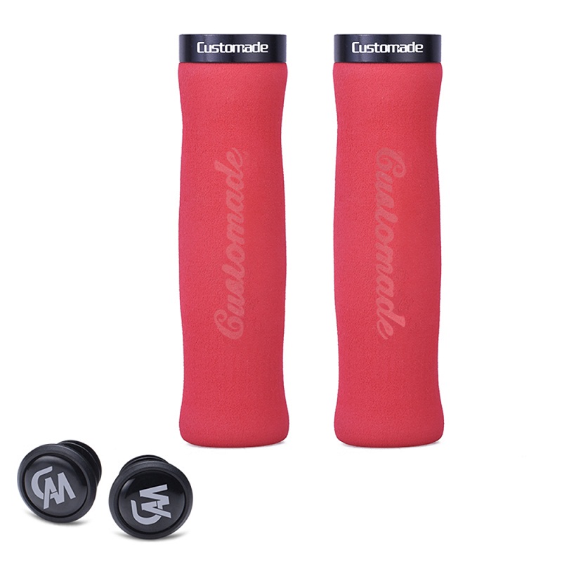 Unique Cycling Ergonomic Lockable Handle Grips For MTB Road Folding Bike Mountain Bike Soft Anti-skid Sponge Foam Grip: Red
