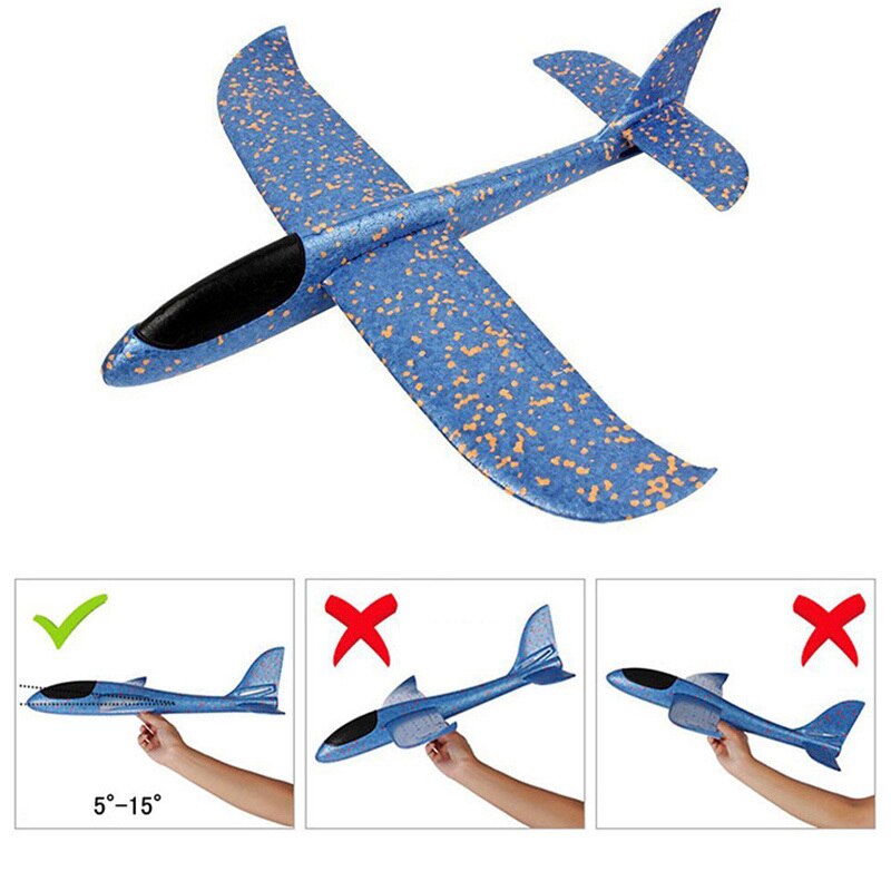 48CM Upgraded EPP Foam Plane Glider Hand Throw Airplane Aircraft Outdoor Launch Toys For Children Parent-child Interactive Toy