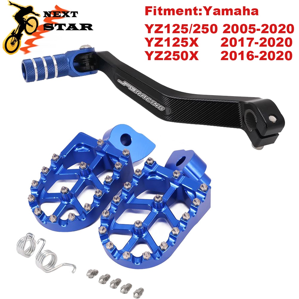 Motorcycle Cnc Footpeg Pinnen Shifer Voor Yamaha YZ85 YZ125 YZ250 125X YZ250F Yzf Wrf 250 450 YZF250 WRF250 WR450F 2005