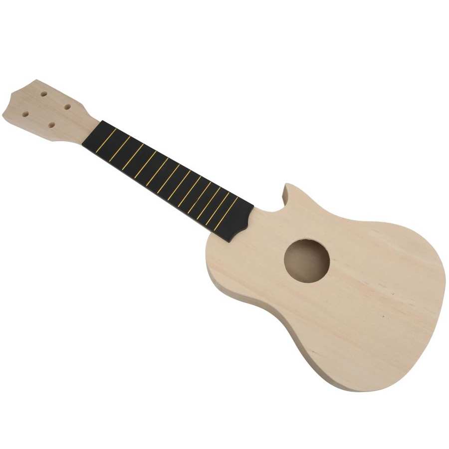DIY Ukulele Complete Parts Kit with Manual Paintable for Beginner Children Amateur
