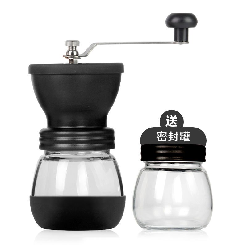 Manual Coffee Bean Grinder Adjustable Coarseness Ceramic Hand Held Mill Machine Easy Clean Kitchen Tool Grinders: Black