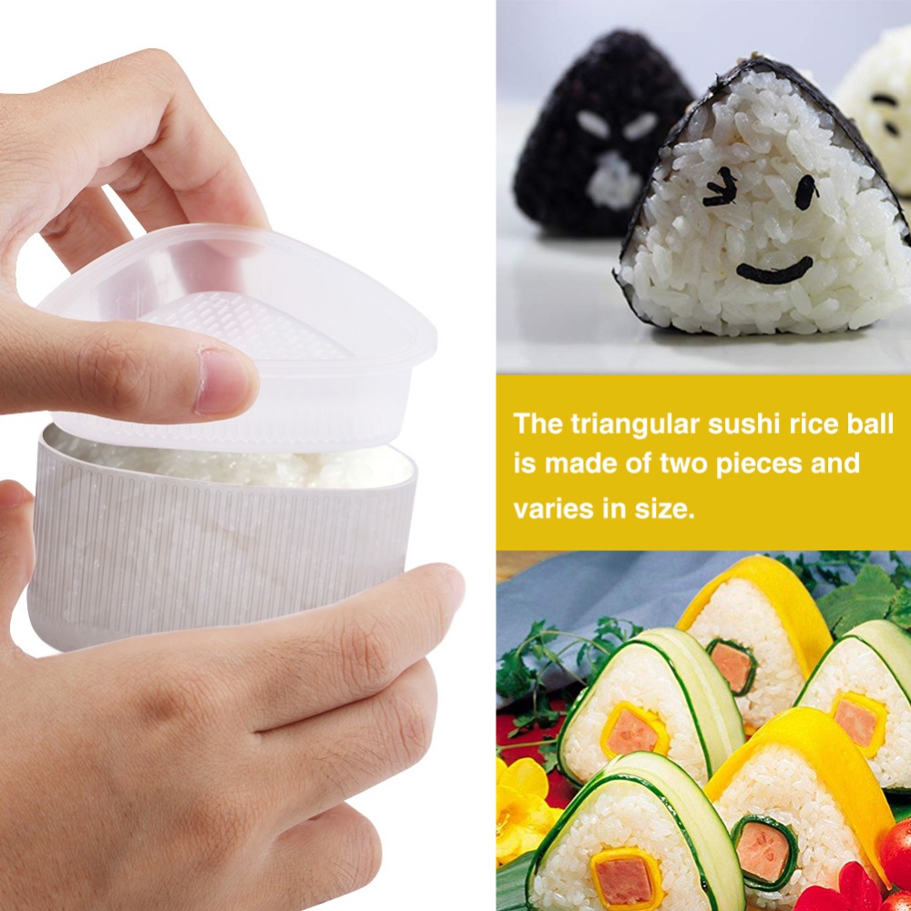 4 Stks/set Driehoekige Sushi Rice Mold Japanse Onigiri Rijst Bal Voedsel Druk Maker Mallen Suishi Set Keuken Bento Accessoires