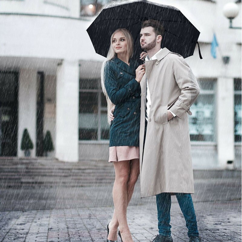 TOPX-parapluie Pongee pour hommes et femmes, résistant au vent 3 plis, Compact, entièrement automatique, de , tendance