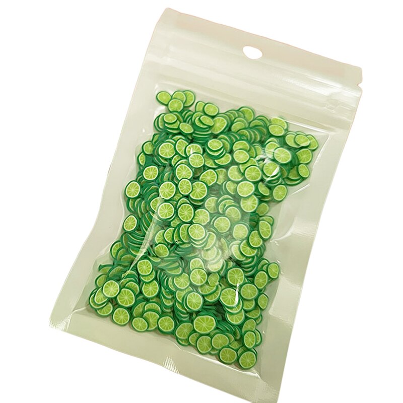 1 Pack Obst Scheiben Decor Zusatzstoffe Avocado Für Nail art Schleim Spielzeug Für Schleim Füllstoff Liefert Charms Lehm Zubehör: Green Lemon