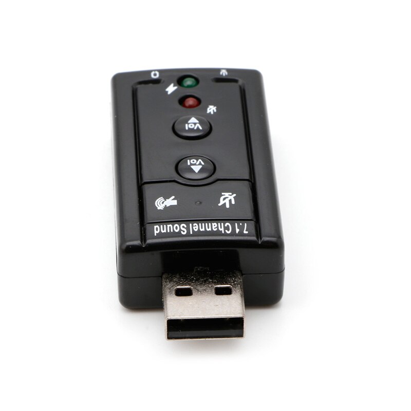 Externe Usb Geluidskaart Adapter Virtuele 7.1 Usb 2.0 Luidspreker Met Microfoon 3.5Mm Jack Converter Voor Pc Laptop # C