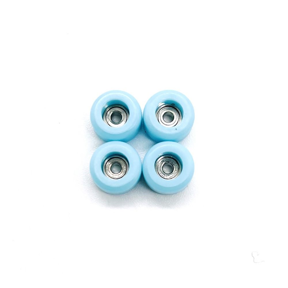 4Pcs Bearing Wheel PU Metal Urethane Fingerboard Wheels CNC Mini Finger Skate Board Accessory: Yellow