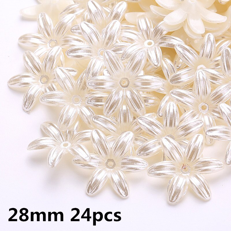 Multi smukke imiterede mavemuskler blomst perler perlehætter endebeholder blomst torus gør det selv med afstand smykketilbehør: V0224