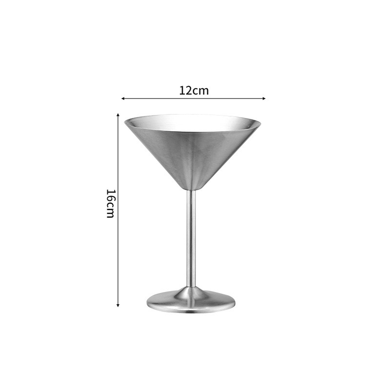 Copa de vino de acero inoxidable 304, copa de Martini, copa de cóctel de estilo Retro , Bar, restaurante, utensilios para beber en casa: Multicolor