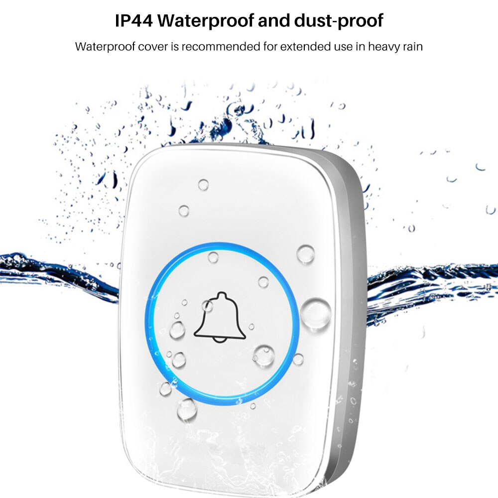 Door Bell Wireless Doorbell AC 100-240V 300M Range IP44 Waterproof EU UK US Plug Receiver With 38 Chimes Door Ring