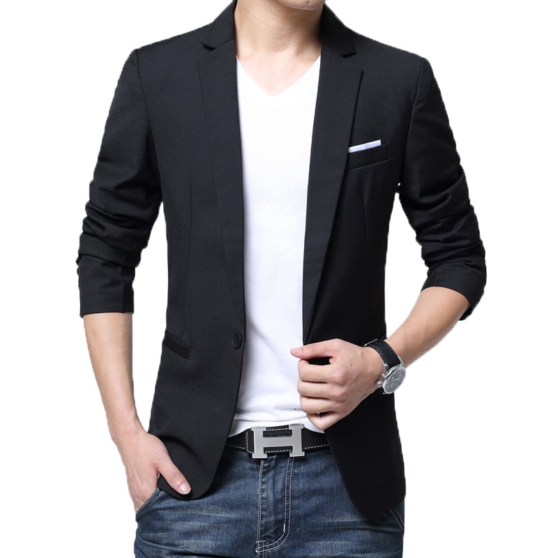 Ruskea kevät syksy rento miesten bleiseri mallit slim fit bleiserit yksi nappi helppohoitoinen pitkähihaiset bleiserit miesten puvut plus koko 5xl