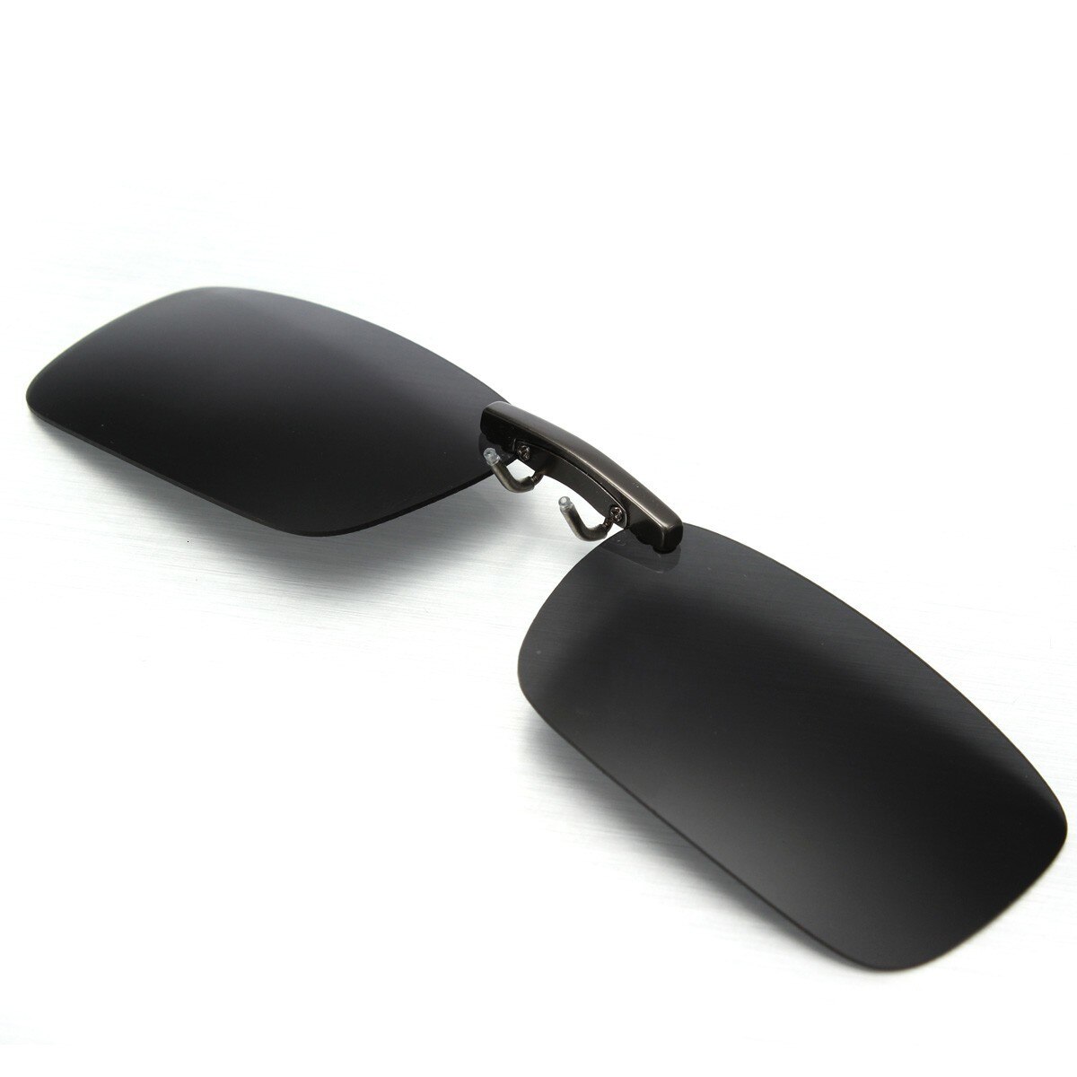 Unisex fiskebriller polariserede dag og nat dual-use clips easy clip solbriller flip linse kørebriller fiskeredskaber: Sort