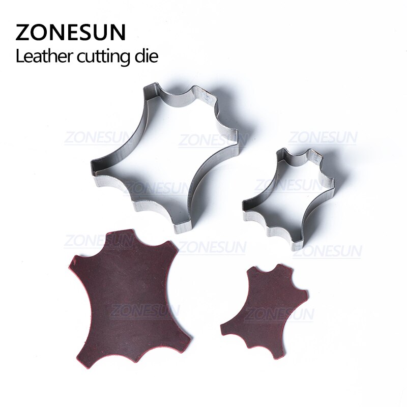 ZONESUN Full Steel Leather Cutting Die Rule Die special shape hollowed Punching Clicker Die For Cutting Out Leather PVC craft