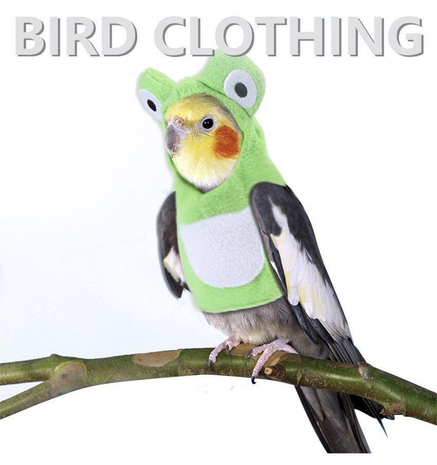Ropa encantadora para loros y pájaros, palomas Cockatiel, mascota mediana grande, traje de vuelo, ropa para mascotas, pájaros, ropa de invierno