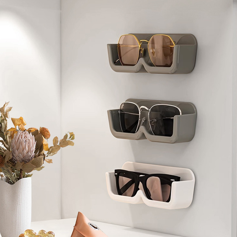 Rangement mural auto-adhésif pour lunettes T1, porte-lunettes de soleil, décoration de garde-robe, rangement pour la maison, affichage T1
