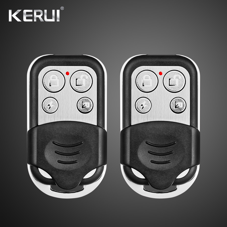 Kerui  rc528 metal bærbar fjernbetjening 433 mhz alarm tilbehør controller til hjemmesikkerhed alarm system touch tastatur: Sort