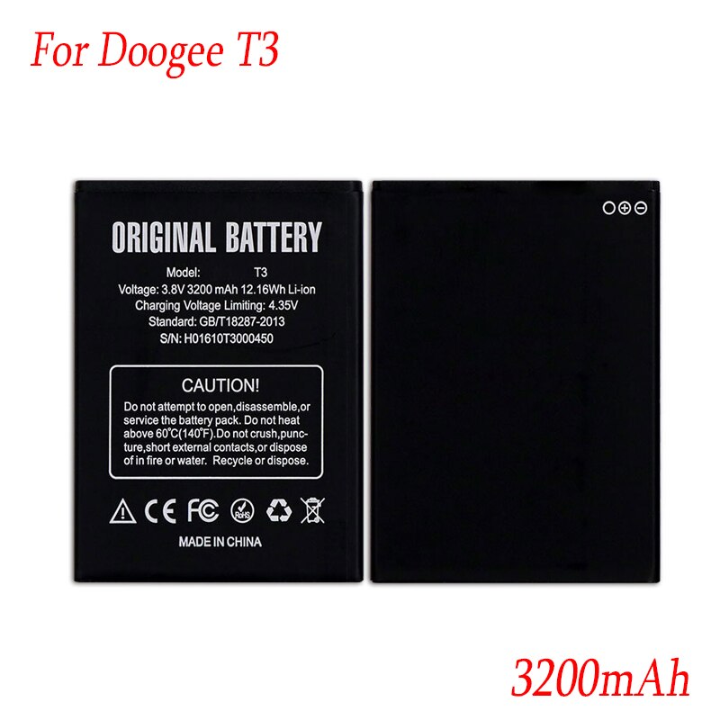 Batería para teléfono Doogee X5 MAX X5 MAX Pro X30 X50 X7 X7 Pro, para Doogee X5 X5 Pro X5S X6 X6 pro T3 Y100 Plus: T3